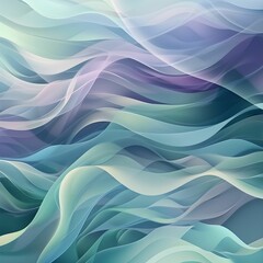 Abstract Waves and Fluid Shapes in Pastel and Cool Tones – Soothing Artistic Backgrounds
