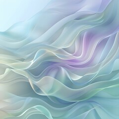 Fototapeta premium Abstract Waves and Fluid Shapes in Pastel and Cool Tones – Soothing Artistic Backgrounds 