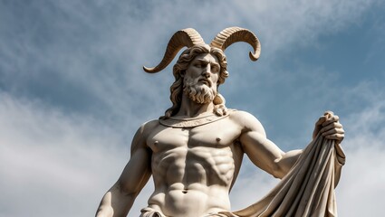 Obraz premium realistic image of the zodiac taurus whole body marble background