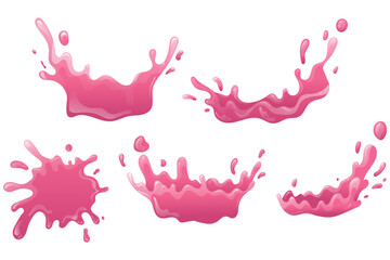 splashes of water vector, strawberry splash