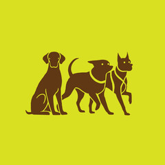 Pet shop design over yellow background, vector illustration
