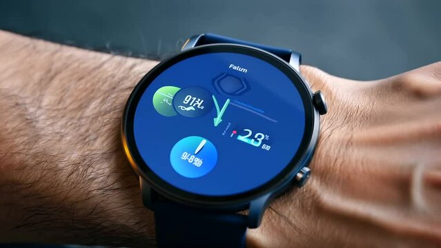 Smartwatch Displaying Health Metrics