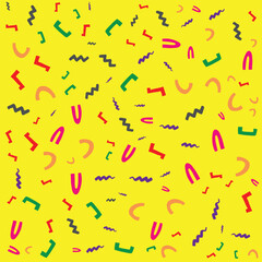 Various abstract shapes and objects for pattern design