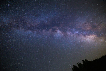 the milk way in the sky,outdoor vacation, summer camping activity, stargazing 