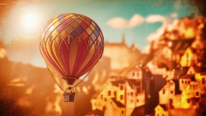 Fototapeta premium Serene Sky Adventure: Hot Air Balloons Drifting..