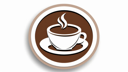 Obraz premium hot cup of coffee icon on white background