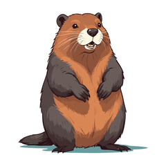 Beaver Cartoon Illustration