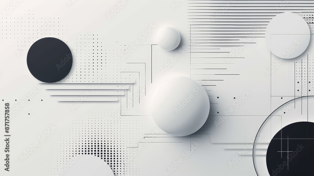 Poster abstract geometric shapes background - an abstract background with geometric shapes, circles, and li