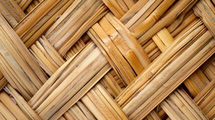 Rattan weave texture with natural fibers