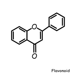 Fototapeta premium Chemical structure, compound : flavonoid