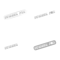 summer job inscription icon on a white background, vector illustration