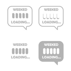 Weekend download icon on a white background, vector illustration