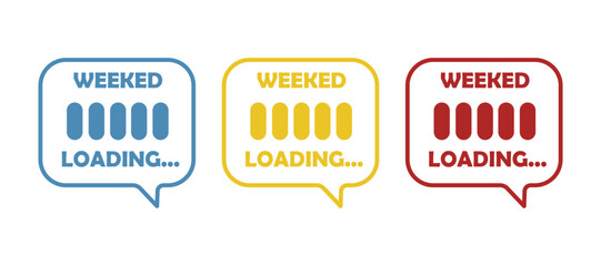 Weekend download icon on a white background, vector illustration