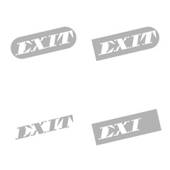 Obraz premium exit icon on a white background, vector illustration