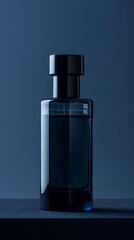 Glass bottle placed on a luxurious background