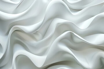 Obraz premium The image is a close up of a white fabric with a wavy texture