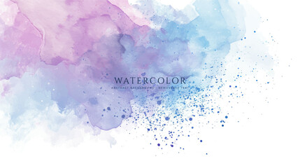 Abstract horizontal watercolor background. Neutral light colored empty space background illustration