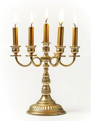 Golden Candelabra with Five Candles