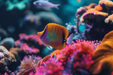 Obraz premium Vibrant Butterflyfish in Coral Reef