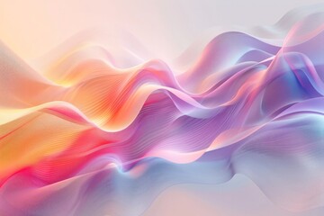 Obraz premium A colorful wave with a pink and orange hue