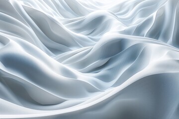 Fototapeta premium A white fabric with a wave pattern