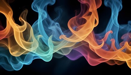 Fototapeta premium Colourful smoke abstract background with matellic collours