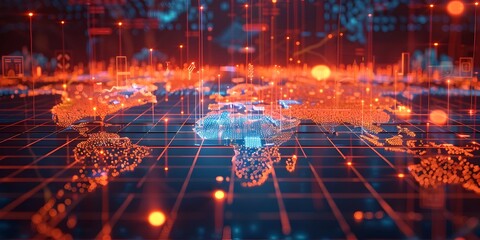 Comprehensive Digital Logistics Network Controlling Global Shipments with Organized Routes and Connectivity