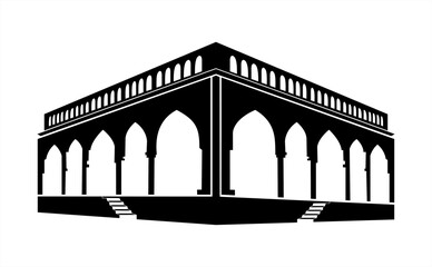 Silhouette of an temple