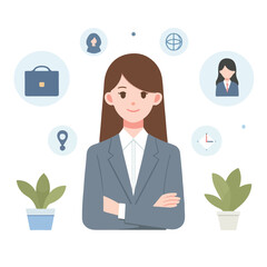 Career Woman Vector Images