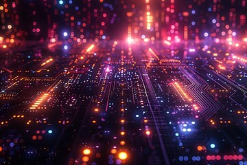 Obraz premium Technological operations background for AI, data, research, etc.