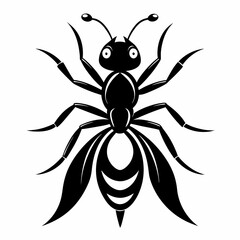 ant logo icon black shape white background