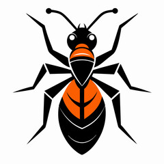 ant logo icon black shape white background