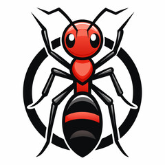 ant logo icon black shape white background