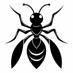 ant logo icon black shape white background