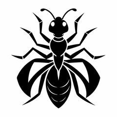 ant logo icon black shape white background