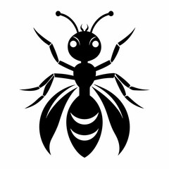 ant logo icon black shape white background