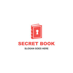 Modern secret book logo design vector on white background