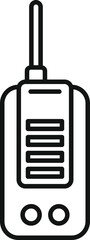 Simple line icon of a walkie talkie, perfect for representing communication or security