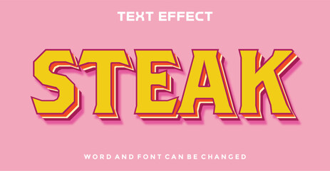 Steak editable text effect