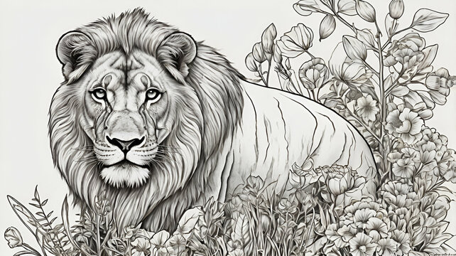 lion coloring page