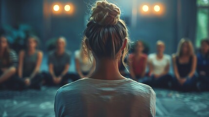 Obraz premium Mental health support group, sharing and empathetic