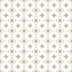 Seamless elegant geometric patterns - beige symmetric vintage design. Endless grid textures for textile, linen, curtains, wallpaper.
