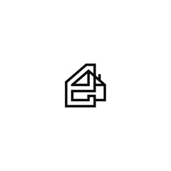 e house letter company logo design.