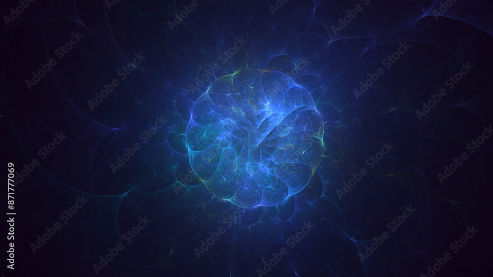 Poster 3d manual rendering abstract round light background. its not ai generatd illustration.