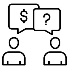 Price Negotiation  Icon Element For Design