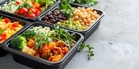 Improving School Meal Options Through Vegan Delivery for Enhanced Nutrition. Concept School Nutrition, Vegan Meals, Healthy Eating, Meal Delivery, Student Wellness