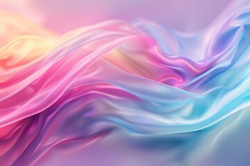 Abstract background with smooth flowing wavy curves close up, focus on fluidity, ethereal, overlay, digital canvas