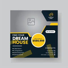 Modern Real state Home rent social media post Sale or carousel design template