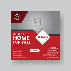 Modern Real state Home rent social media post Sale or carousel design template