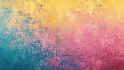 Obraz premium Vibrant Harmony: A High-Definition Gradient of Pink, Yellow, and Turquoise
